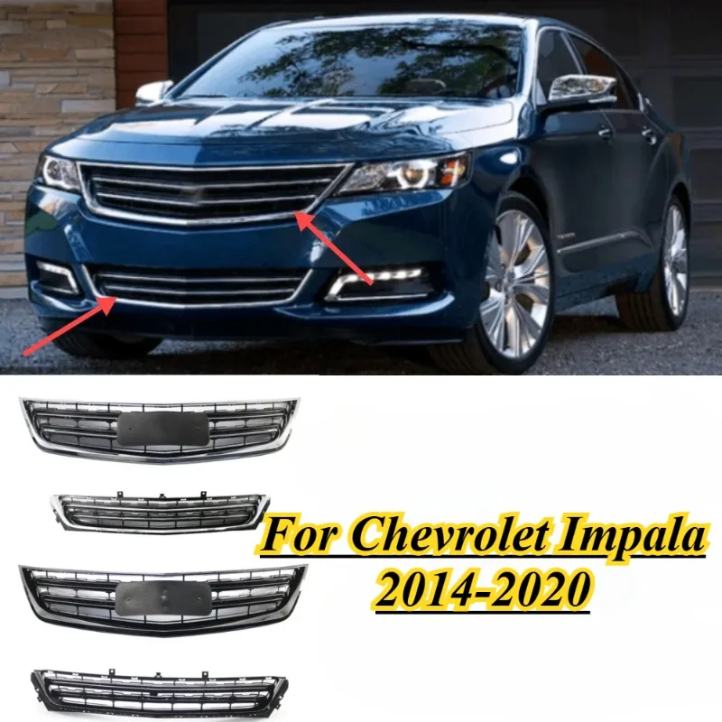 Glossy Black for Chevrolet Impala 2014-2020 2015 2016 2017 2018 2019 Car Front Bumper Grille Upper and Lower Parts
Glossy Black for Chevrolet Impala 2014-2020 2015 2016 2017 2018 2019 Car Front Bumper Grille Upper and Lower Parts