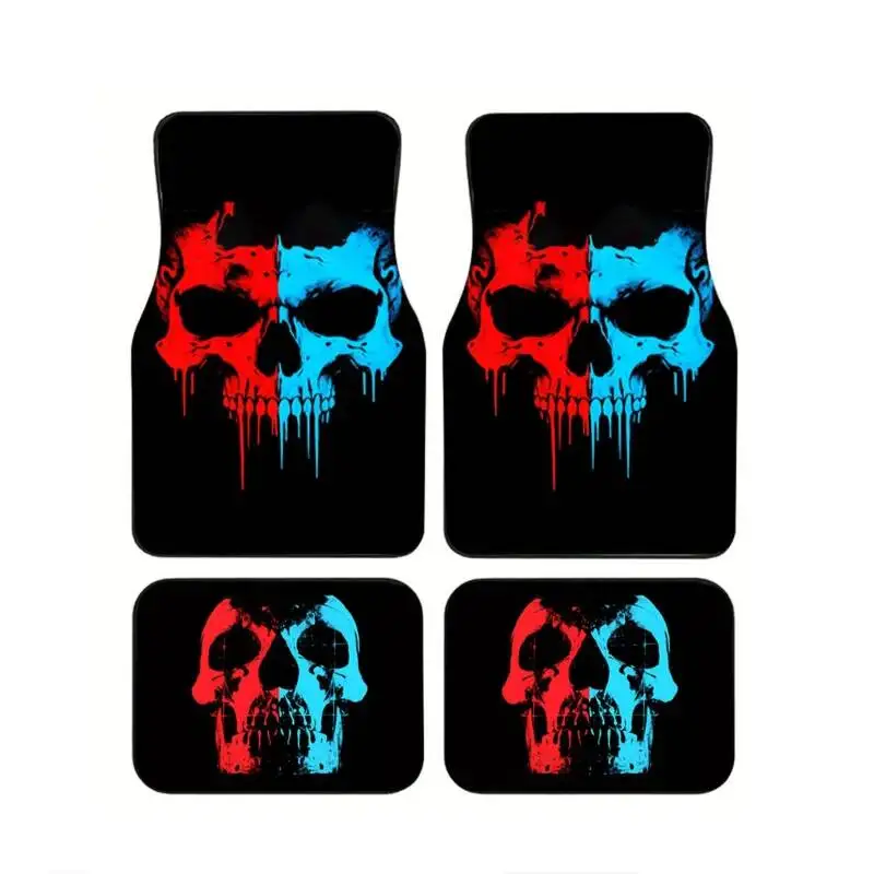 4Pcs Skull Car Floor Mats Red Blue Dripping Gothic Print All-Weather Non-Slip Cool Carpet Interior Accessories for Car Lovers
4Pcs Skull Car Floor Mats Red Blue Dripping Gothic Print All-Weather Non-Slip Cool Carpet Interior Accessories for Car Lovers