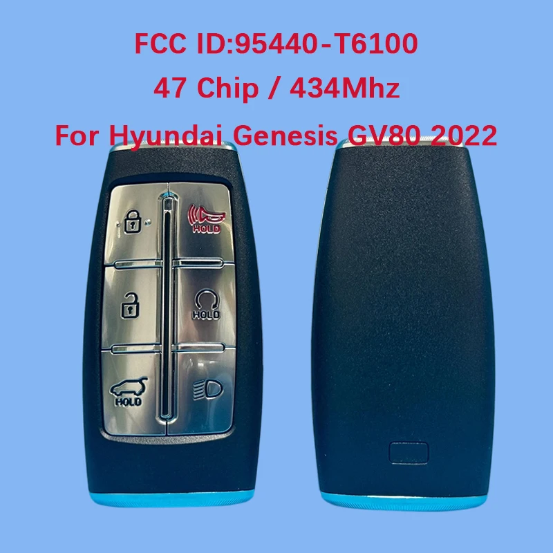 CN020368 послепродажного обслуживания, 6-кнопочный смарт-ключ, дистанционный автоматический запуск, 47 чипов, 433 МГц, FCC ID 95440-T6100 для Hyundai GV80 2021
CN020368 послепродажного обслуживания, 6-кнопочный смарт-ключ, дистанционный автоматический запуск, 47 чипов, 433 МГц, FCC ID 95440-T6100 для Hyundai GV80 2021