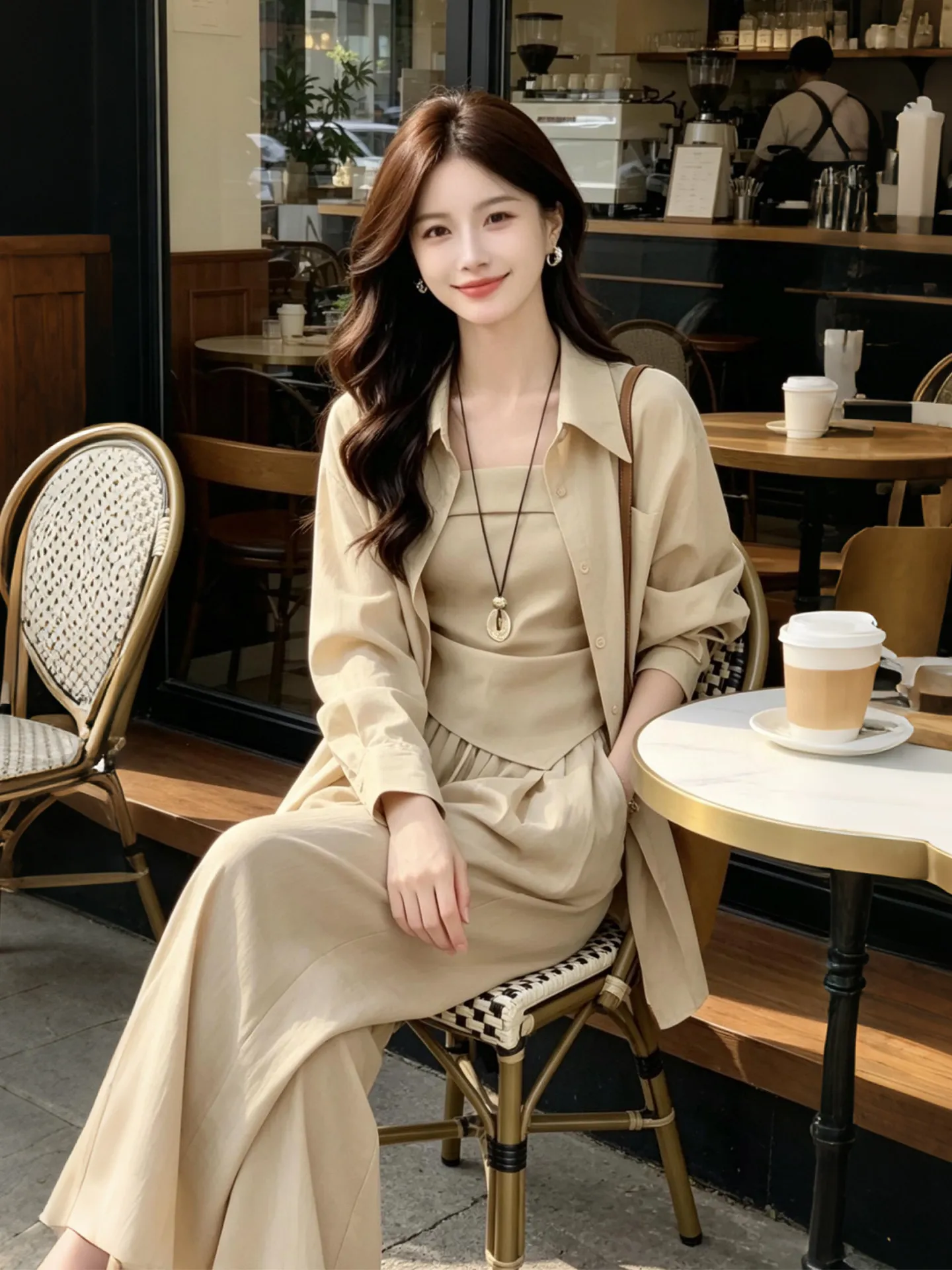 Dopamine Color Combo Women's Summer Fashion Set Sun Protection Shirt Strap Wide Leg Pants Casual Style High Waist Breathable
Dopamine Color Combo Women's Summer Fashion Set Sun Protection Shirt Strap Wide Leg Pants Casual Style High Waist Breathable