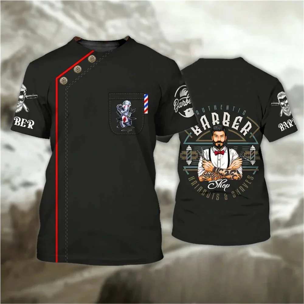 2024 Hot Sale Barber Shop Men's T Shirt Tops 3D Print Custom Personalized Short Sleeve Pullover Male Summer Fashion Cool Tees
2024 Hot Sale Barber Shop Men's T Shirt Tops 3D Print Custom Personalized Short Sleeve Pullover Male Summer Fashion Cool Tees