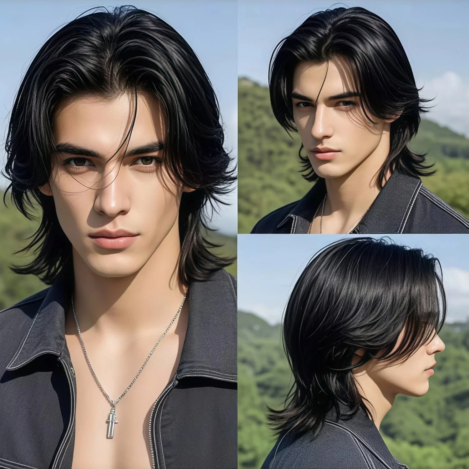 QQXCAIW synthetic wig suitable for daily indoor and outdoor wear center parting hairstyle black heat-resistant and breathable
QQXCAIW synthetic wig suitable for daily indoor and outdoor wear center parting hairstyle black heat-resistant and breathable