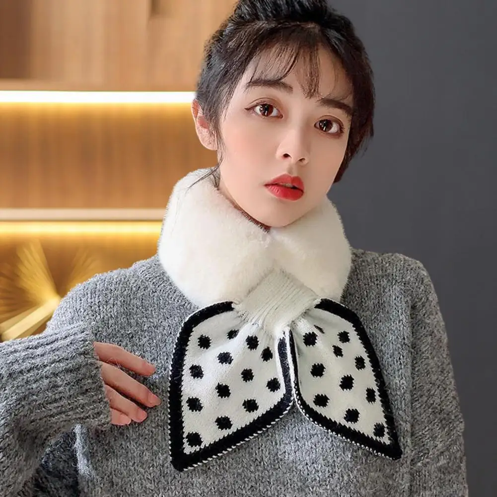 Women Plush Scarf Stylish Women's Knitted Plush Shawl Cross Scarf Collar Autumn Winter Dot Print Patchwork Color Thick for Women
Women Plush Scarf Stylish Women's Knitted Plush Shawl Cross Scarf Collar Autumn Winter Dot Print Patchwork Color Thick for Women