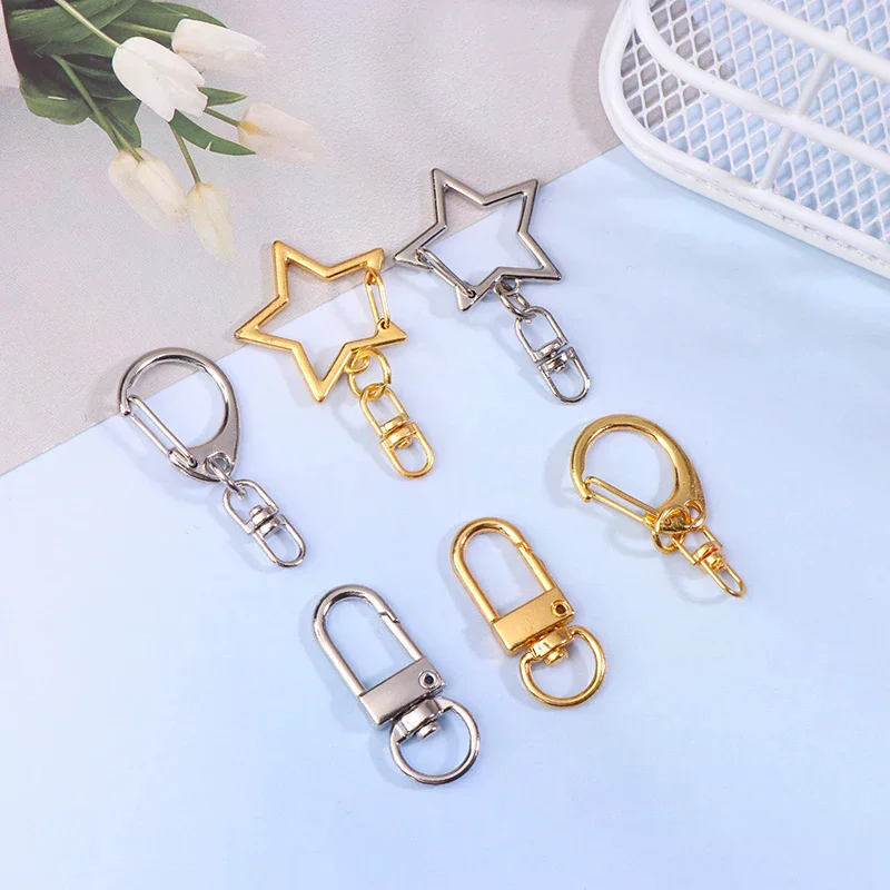 10Pcs Star Pentagram D-shaped Hollow Key Chain Rings Keychain DIY Accessories Lobster Clasp Keyring Jewelry Making Findings
10Pcs Star Pentagram D-shaped Hollow Key Chain Rings Keychain DIY Accessories Lobster Clasp Keyring Jewelry Making Findings