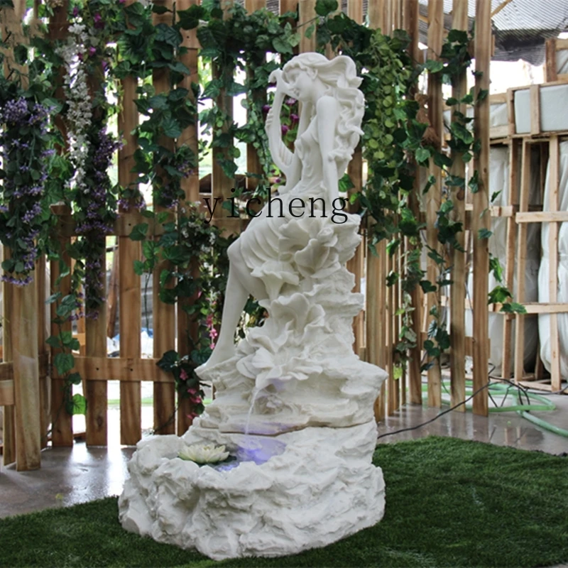 XL European-style courtyard fountain water landscape ornament, living room flowing water lucky fish pond, decoration
XL European-style courtyard fountain water landscape ornament, living room flowing water lucky fish pond, decoration