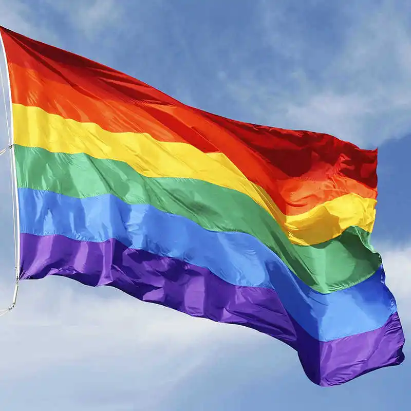 Outdoor Rainbow Flag Stitched LGBT Banner Gay Pride 90x150cm Waterproof Nylon Brass Grommets For Decoration Celebration Parades
Outdoor Rainbow Flag Stitched LGBT Banner Gay Pride 90x150cm Waterproof Nylon Brass Grommets For Decoration Celebration Parades