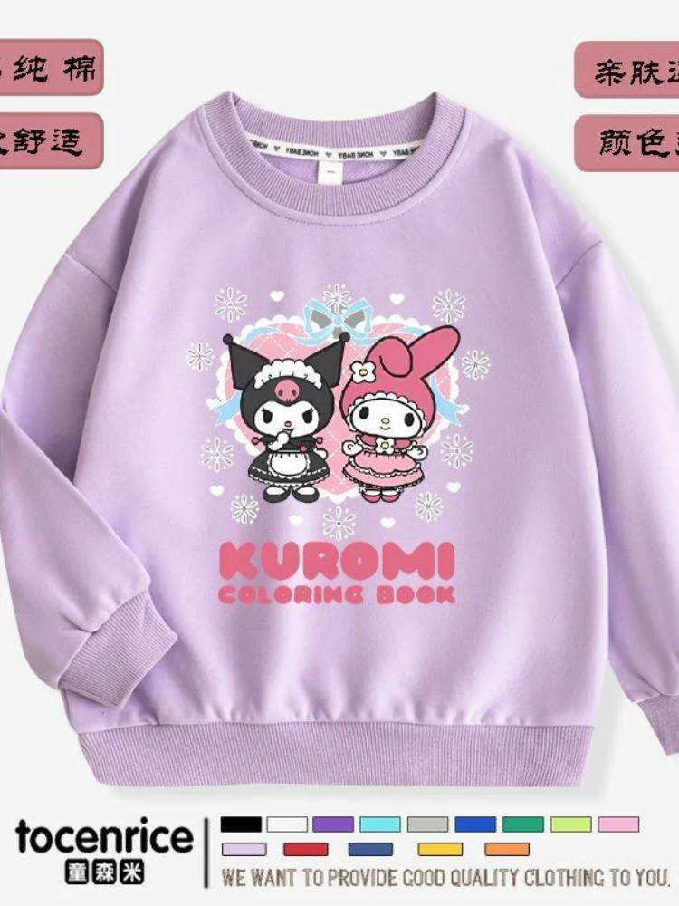 Толстовка с капюшоном Sanrio Kuromi My Melody, мягкий хлопковый материал, для маленьких девочек, осенний сезон, новый модный тренд, стильные топы
Толстовка с капюшоном Sanrio Kuromi My Melody, мягкий хлопковый материал, для маленьких девочек, осенний сезон, новый модный тренд, стильные топы