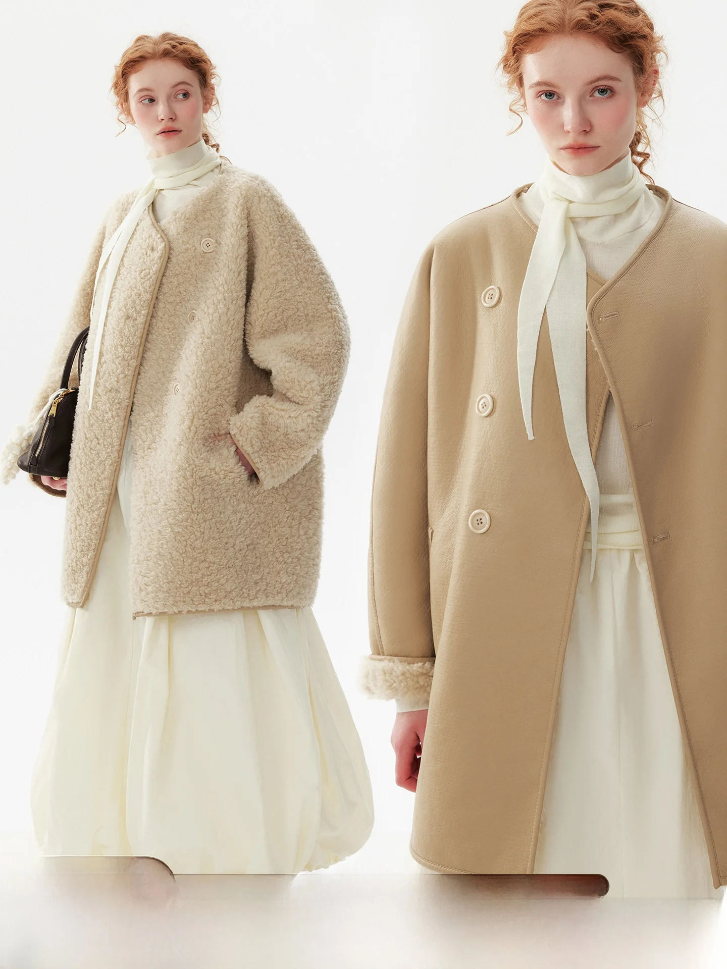 Korean Sle Double-Sided Wear Lamb Fur Jaet Lazy Winter Warmth without Collar Loose Top Ele Sle Long Sve Coat
Korean Sle Double-Sided Wear Lamb Fur Jaet Lazy Winter Warmth without Collar Loose Top Ele Sle Long Sve Coat