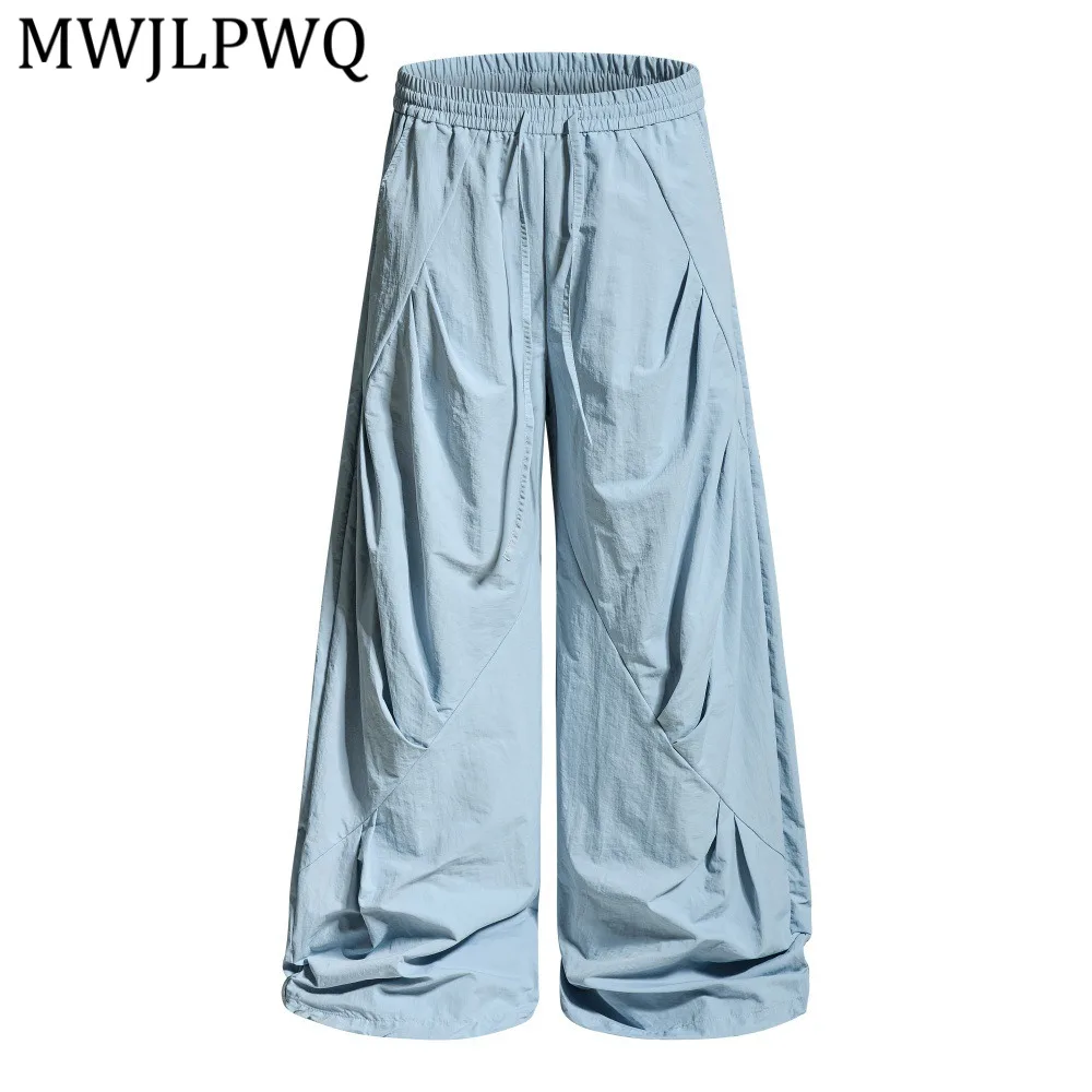 MWJLPWQ Men's Tide Drapey Wide-Leg Pants High Street Vibe Solid Color Sporty Design Pleated Paratrooper Loose Casual Pants 15666
MWJLPWQ Men's Tide Drapey Wide-Leg Pants High Street Vibe Solid Color Sporty Design Pleated Paratrooper Loose Casual Pants 15666
