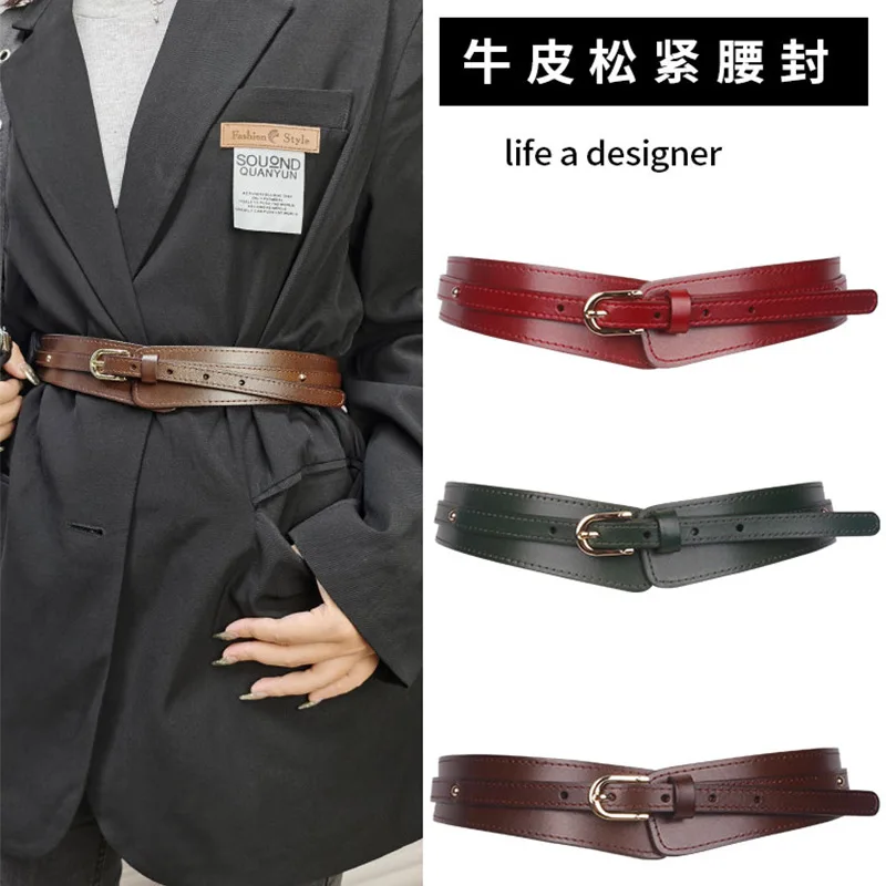 Genuine Leather Elastic Waist Belt for Women, Adjustable Stretch Cincher for Dresses Coats Suits Vintage Accessory Body Shaper
Genuine Leather Elastic Waist Belt for Women, Adjustable Stretch Cincher for Dresses Coats Suits Vintage Accessory Body Shaper