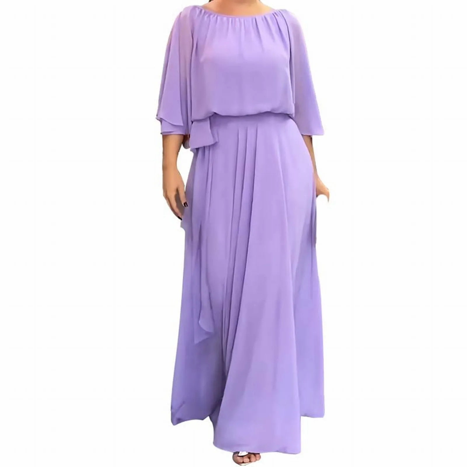Flowy Chiffon Maxi Dresses Elegant Women Summer Solid Color Lace Up Ribbon Half Sleeve Loose Long Dress Casual Party Vestidos
Flowy Chiffon Maxi Dresses Elegant Women Summer Solid Color Lace Up Ribbon Half Sleeve Loose Long Dress Casual Party Vestidos