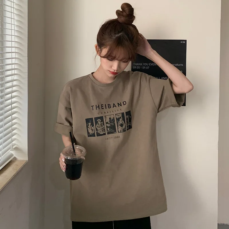 Harajuku style short sleeved women's T-shirt, loose and versatile, American fashion top, summer, new, 2024
Harajuku style short sleeved women's T-shirt, loose and versatile, American fashion top, summer, new, 2024