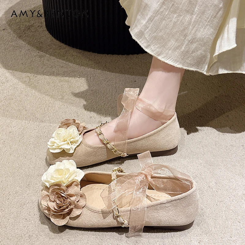 Flower Round Toe Soft Sole Shallow Mouth Women's Mary Jane Shoes 2025 New Spring Summer One Strap Retro French Style Flat Shoes
Flower Round Toe Soft Sole Shallow Mouth Women's Mary Jane Shoes 2025 New Spring Summer One Strap Retro French Style Flat Shoes