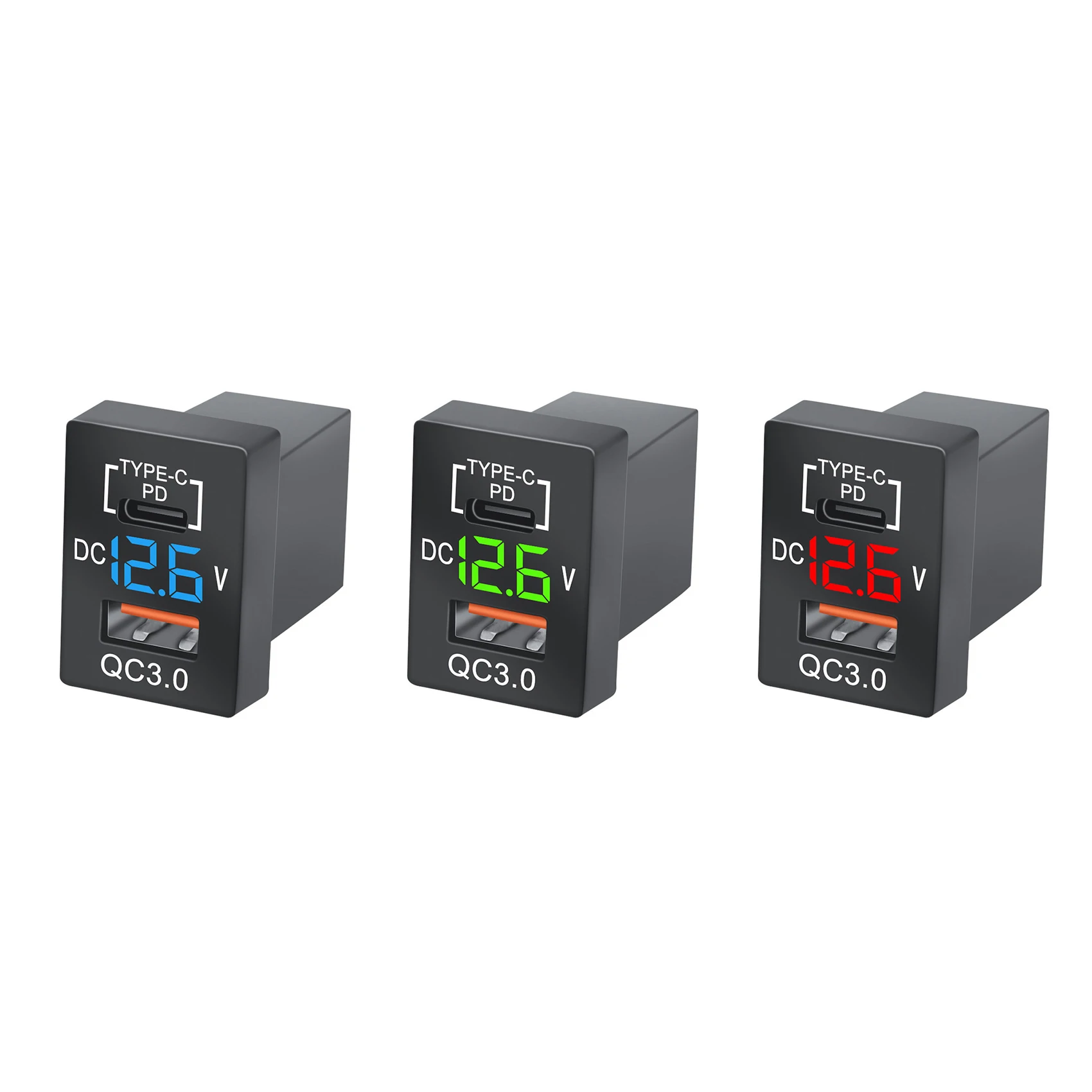 A87D-New Charger QC3.0 USB Car Charger Socket PD Type-C Charger With LED Digital Voltmeter For New Toyota Quick Charge
A87D-New Charger QC3.0 USB Car Charger Socket PD Type-C Charger With LED Digital Voltmeter For New Toyota Quick Charge