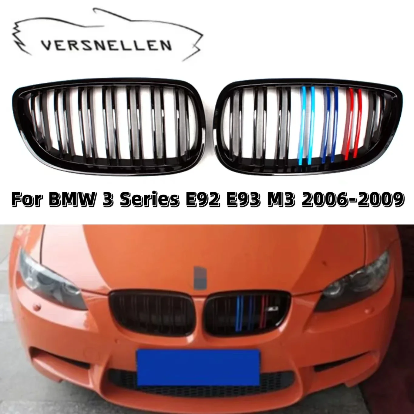 Передняя решетка для BMW E92 E93 M3 2006-2009, решетка для переднего бампера из АБС-пластика, двойная линия, цвет M
Передняя решетка для BMW E92 E93 M3 2006-2009, решетка для переднего бампера из АБС-пластика, двойная линия, цвет M