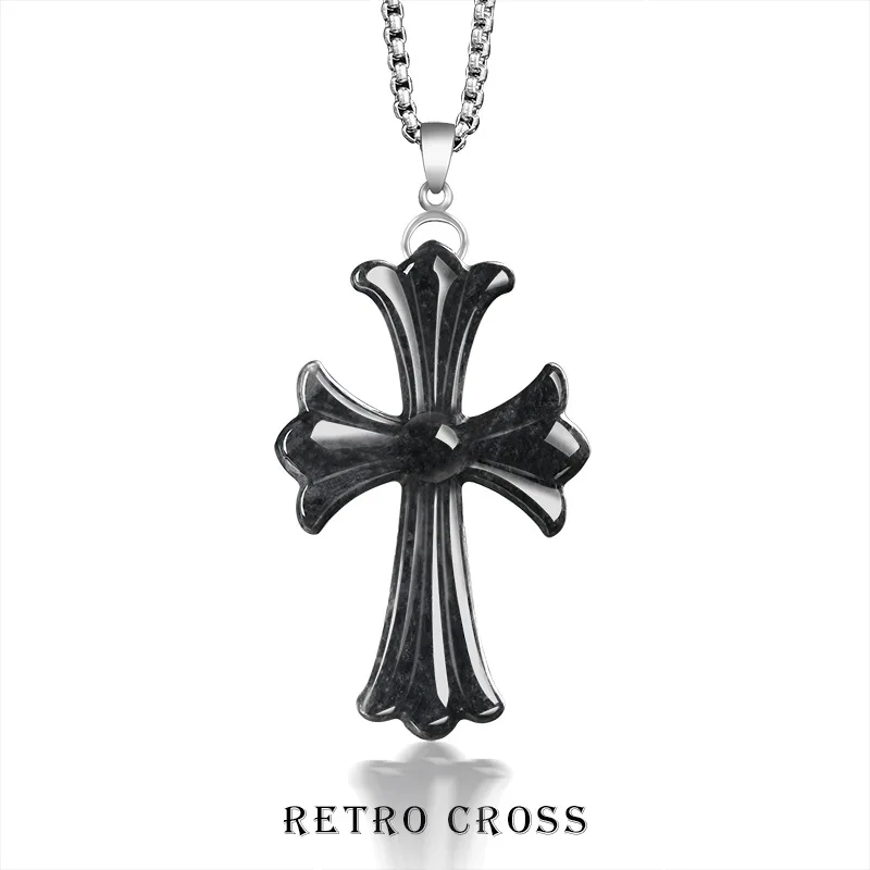 Natural Myanmar A-grade Jade Black Chicken Vintage Cross S925 Silver Inlaid Pendant Men's Charms Women's Gifts Fashion Jewelry
Natural Myanmar A-grade Jade Black Chicken Vintage Cross S925 Silver Inlaid Pendant Men's Charms Women's Gifts Fashion Jewelry