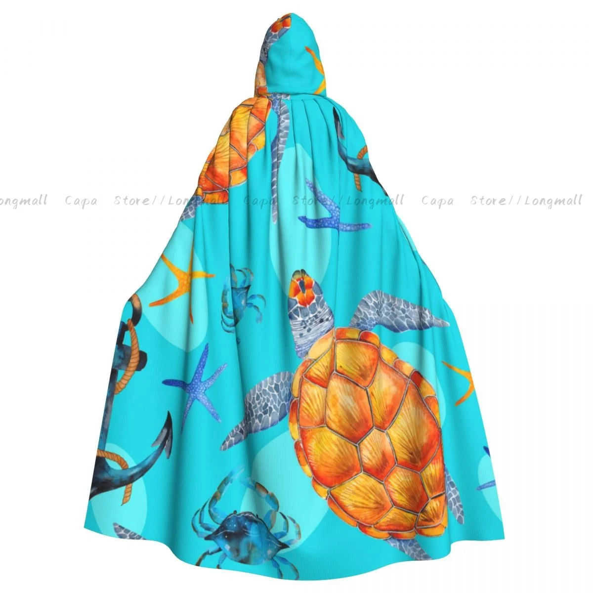 Adult Halloween Sea Turtle Ocean Starfish Vintage Anchor Cloak Cape Hooded Medieval Costume Full Length Dress Coat
Adult Halloween Sea Turtle Ocean Starfish Vintage Anchor Cloak Cape Hooded Medieval Costume Full Length Dress Coat