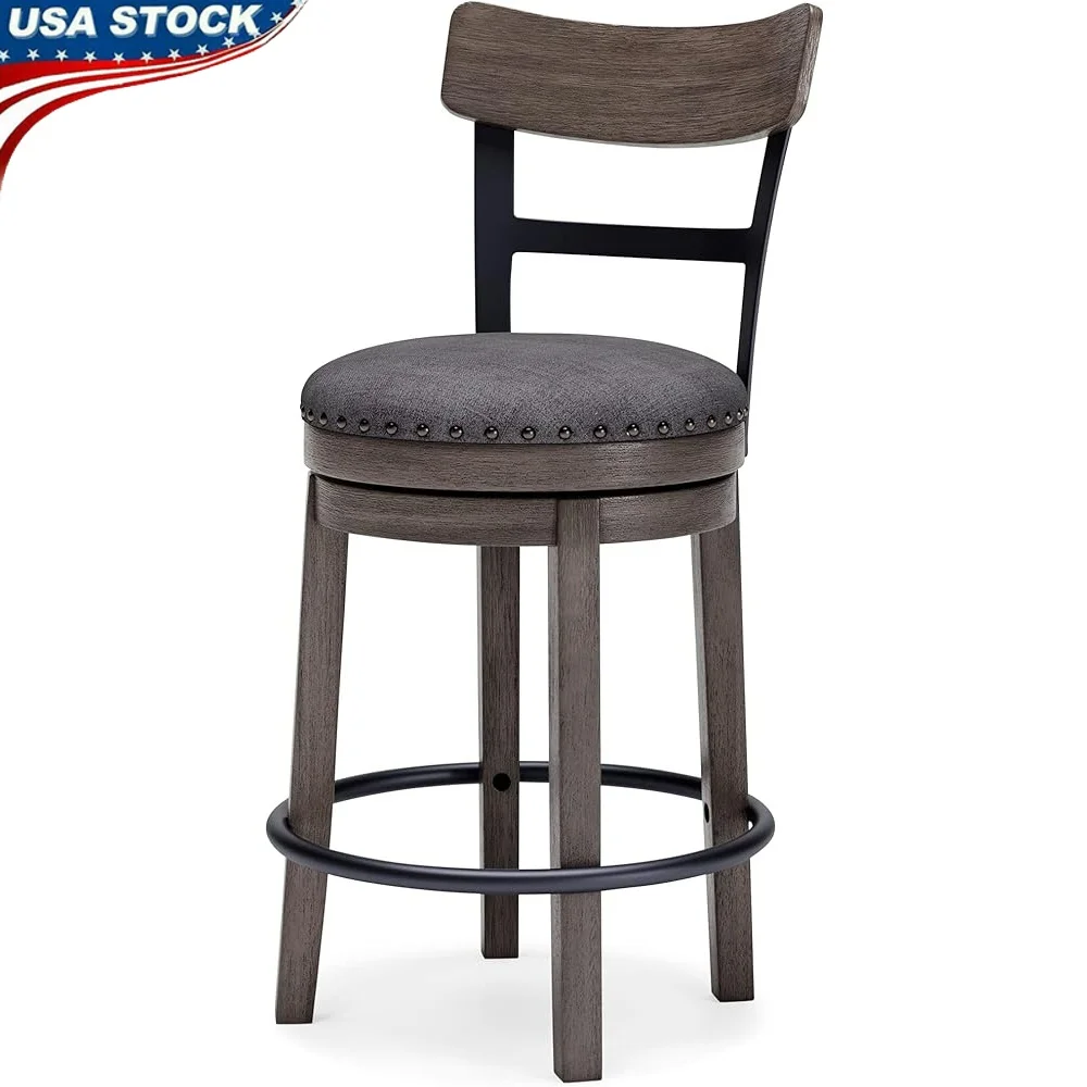 Upholstered Swivel Barstool Farmhouse Style Kitchen Counter Height Chair with Nailhead Trim and Foam Cushion Dining or Bar
Upholstered Swivel Barstool Farmhouse Style Kitchen Counter Height Chair with Nailhead Trim and Foam Cushion Dining or Bar
