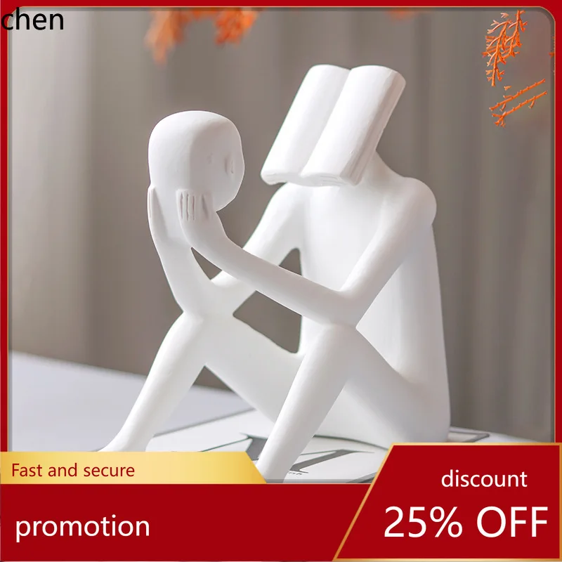 H1 Sitting Reading Figure Ornament for Model Rooms and Sales Centers, Modern Thinker Sculpture, Abstract Art Decoration
H1 Sitting Reading Figure Ornament for Model Rooms and Sales Centers, Modern Thinker Sculpture, Abstract Art Decoration