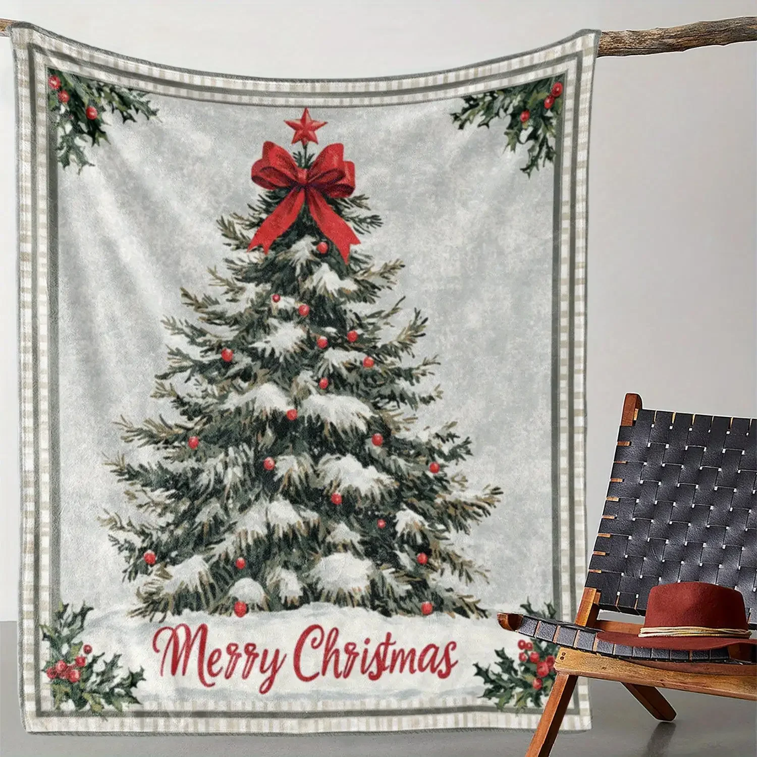 Vintage Christmas Tree Print Throw Blanket Soft and Comfortable Cover Sofa Bed Car Office Gift Blanket for All Seasons
Vintage Christmas Tree Print Throw Blanket Soft and Comfortable Cover Sofa Bed Car Office Gift Blanket for All Seasons