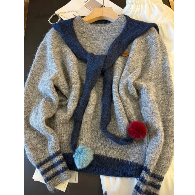 Вязаный свитер с узором в виде шариков, женский, осенне-зимний, новый, милый, в студенческом стиле, укороченный, с открытыми плечами
Вязаный свитер с узором в виде шариков, женский, осенне-зимний, новый, милый, в студенческом стиле, укороченный, с открытыми плечами