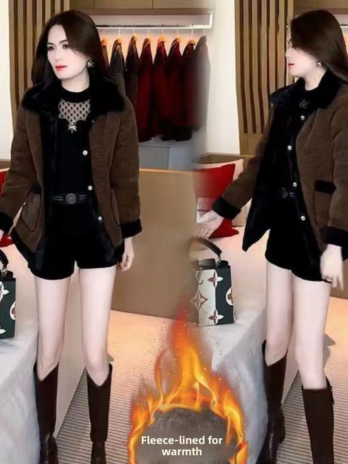 Faionable Fce Lined Thi ort Coat for Women Winter 2024 Sli Cact Cotton Top Lady's Premium Quali Outerwear
Faionable Fce Lined Thi ort Coat for Women Winter 2024 Sli Cact Cotton Top Lady's Premium Quali Outerwear