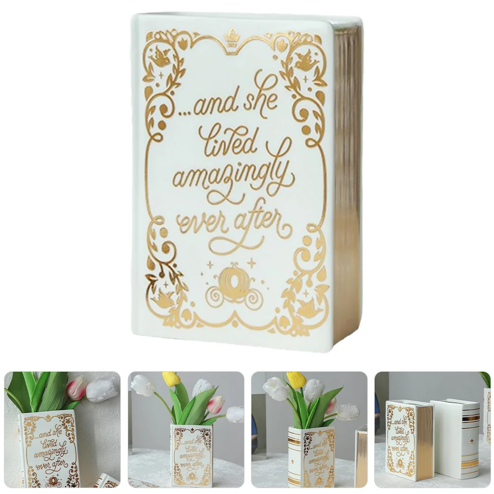 Ceramic Book Shaped Decorative Flower Container Bud Vase Dry Flower Vase nament Modern Style Family Party Wedding
Ceramic Book Shaped Decorative Flower Container Bud Vase Dry Flower Vase nament Modern Style Family Party Wedding