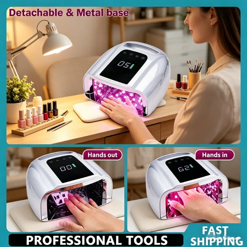 96W Professional Mirror Reflective Nail Lamp Cordless UV LED Rechargeable Manicure Dryer
96W Professional Mirror Reflective Nail Lamp Cordless UV LED Rechargeable Manicure Dryer