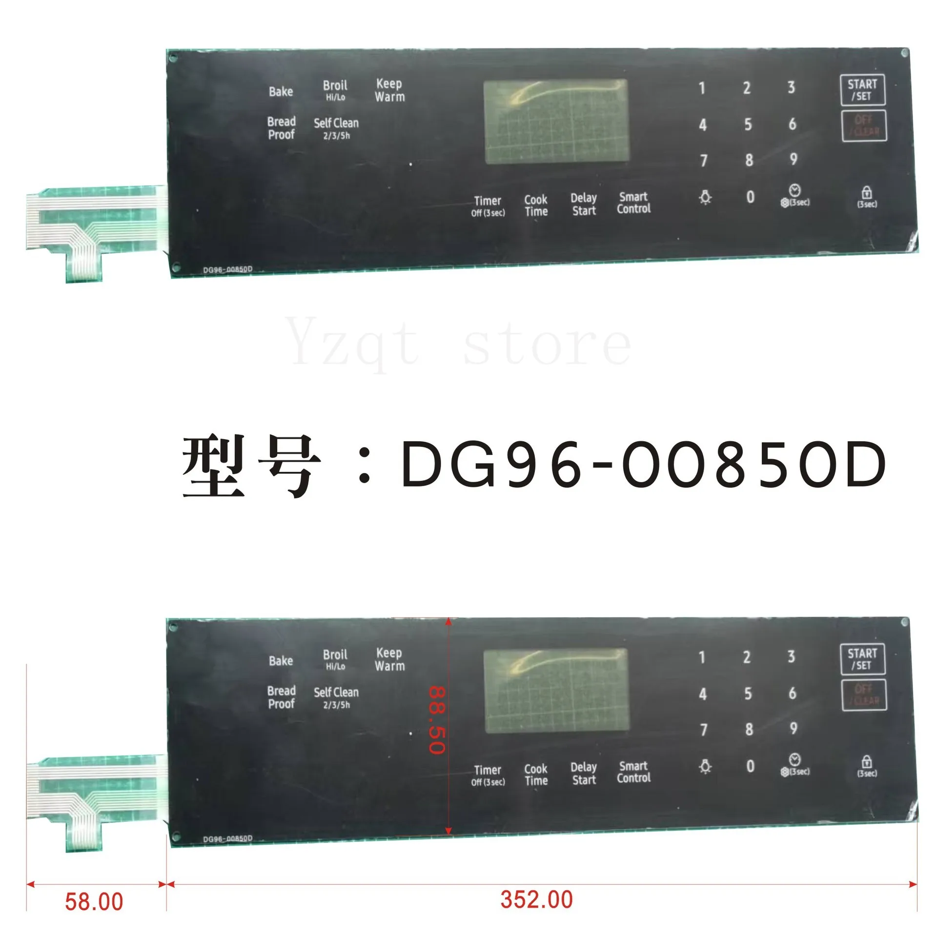 DG96-00850H Range Membrane Switch Touchpad Control Panel Compatible with Samsung Range Oven EAP1
DG96-00850H Range Membrane Switch Touchpad Control Panel Compatible with Samsung Range Oven EAP1