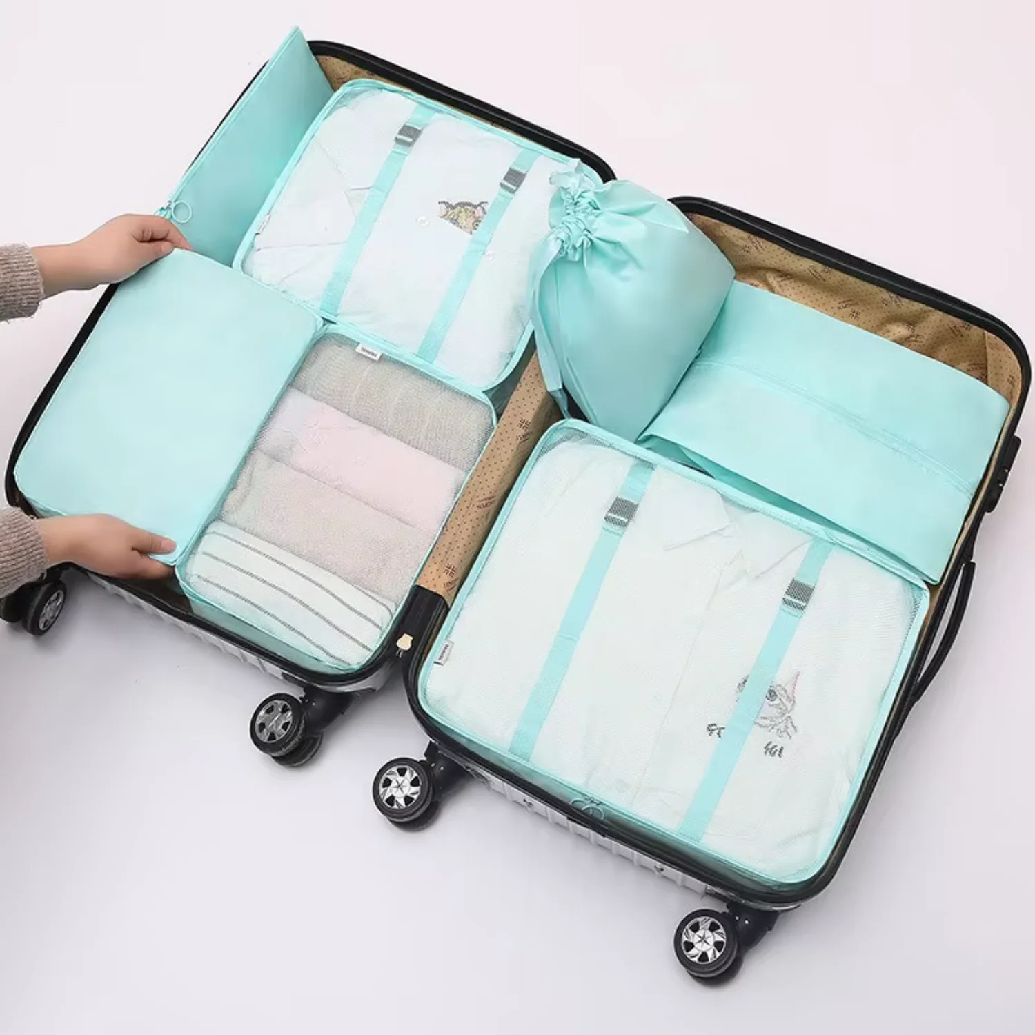 7Pcs Travel Clothing Portable Set Waterproof Foldable Suitcase Organizer Lightweight Luggage
7Pcs Travel Clothing Portable Set Waterproof Foldable Suitcase Organizer Lightweight Luggage