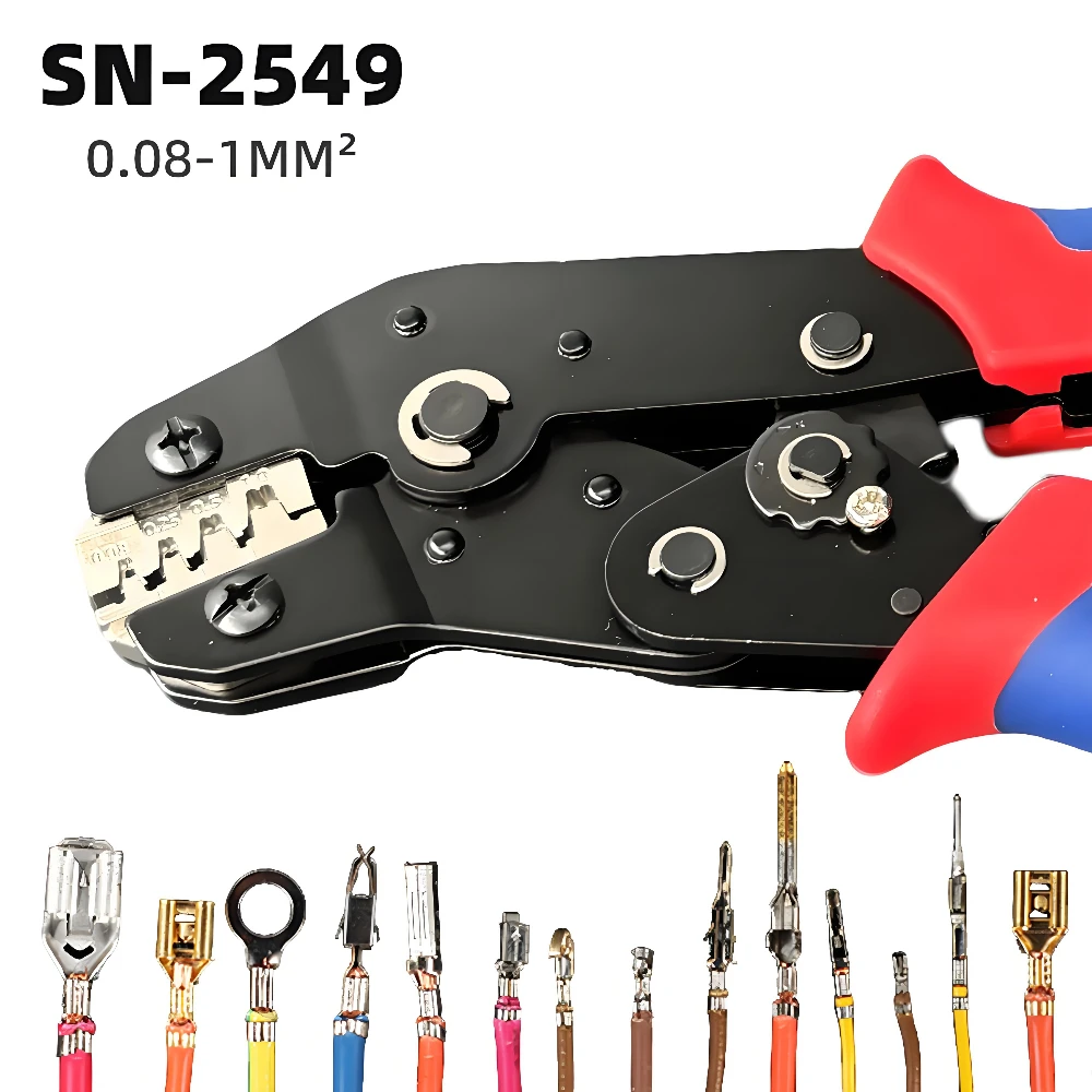 SN-2549 Ratcheting Crimper Tool for Dupont/PH2.0/XH2.54/VH3.96 Terminals, Wire Crimping Pliers Electrical Connector Clamp
SN-2549 Ratcheting Crimper Tool for Dupont/PH2.0/XH2.54/VH3.96 Terminals, Wire Crimping Pliers Electrical Connector Clamp