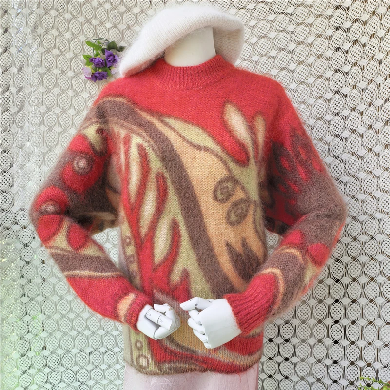 Women Mujer Spring Autumn Clothing Colored Hairy Soft Mohair Wool Knited Mock Neck Long Batwing Sleeves Slim Sweater Jumper Pull
Women Mujer Spring Autumn Clothing Colored Hairy Soft Mohair Wool Knited Mock Neck Long Batwing Sleeves Slim Sweater Jumper Pull