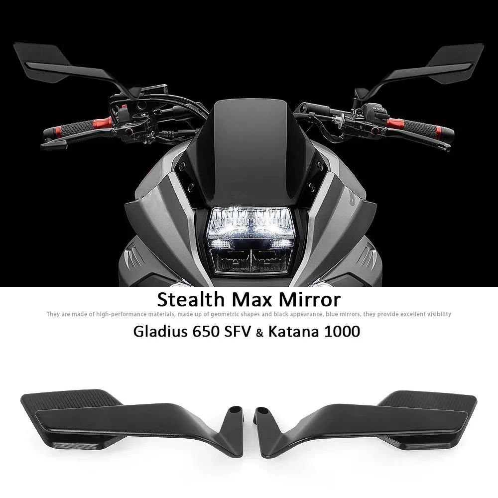 For Suzuki Gladius 650 SFV 2009-2015 Katana 1000 2019 2020 Motorcycle Stealth max Mirror Kits To Rotate Adjustable Mirrors
For Suzuki Gladius 650 SFV 2009-2015 Katana 1000 2019 2020 Motorcycle Stealth max Mirror Kits To Rotate Adjustable Mirrors