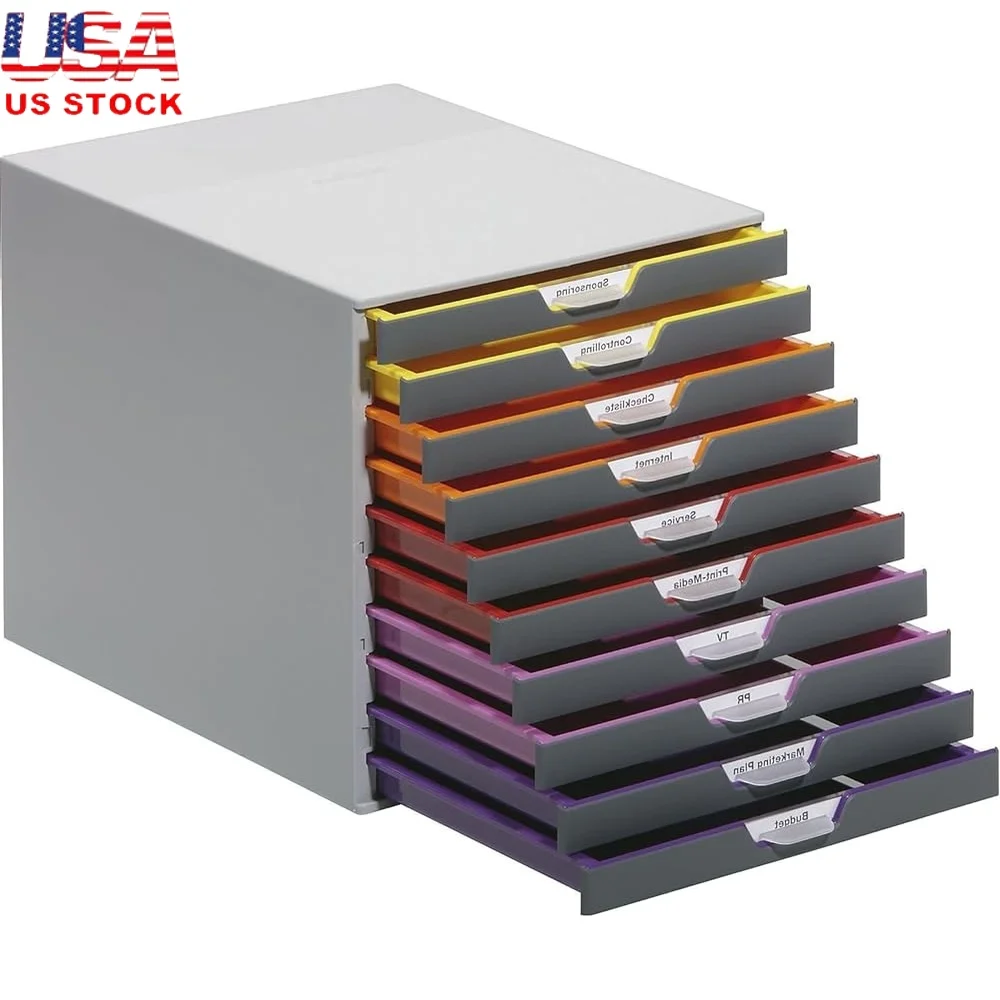 Stackable Plastic Drawer Box 10 Drawers Office Organizer Multicolor Storage Solution Letter Folio Size Files Desk Accessory
Stackable Plastic Drawer Box 10 Drawers Office Organizer Multicolor Storage Solution Letter Folio Size Files Desk Accessory