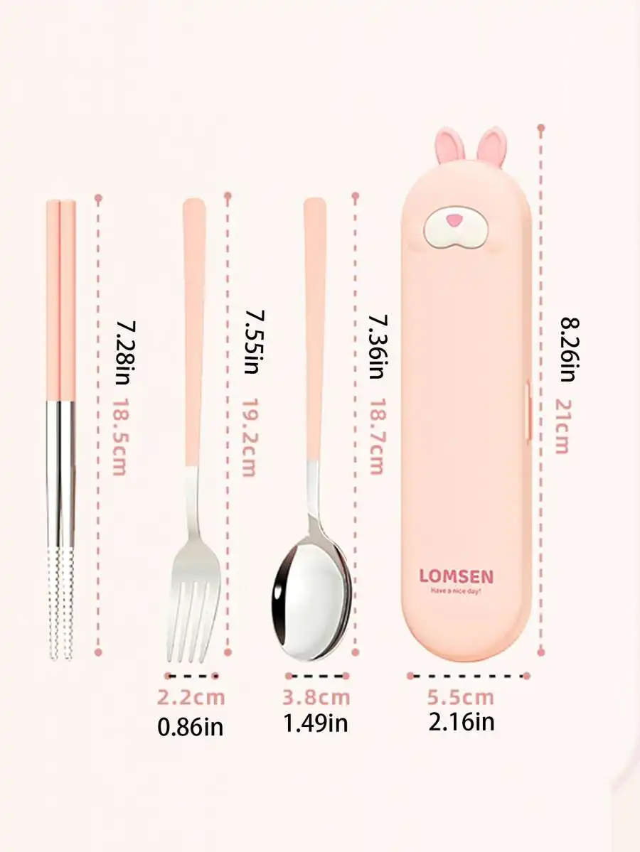 304 Stainless Steel Portable Cutlery Set With Case Spoon Fork Chopsticks For Adults
304 Stainless Steel Portable Cutlery Set With Case Spoon Fork Chopsticks For Adults