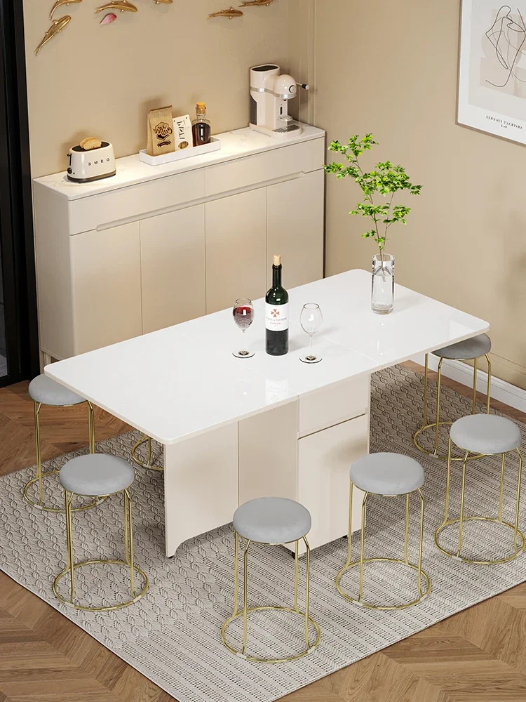 Folding dining table retractable household multi-functional dining table solid wood dining table combination rectangular small
Folding dining table retractable household multi-functional dining table solid wood dining table combination rectangular small