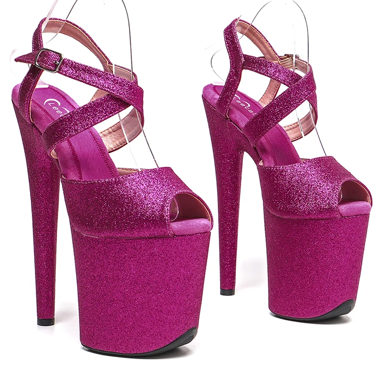 Leecabe 20cm/8inches Glitter upper small open toe Platform high heel sandals sexy stripper heel pole dance shoes
Leecabe 20cm/8inches Glitter upper small open toe Platform high heel sandals sexy stripper heel pole dance shoes