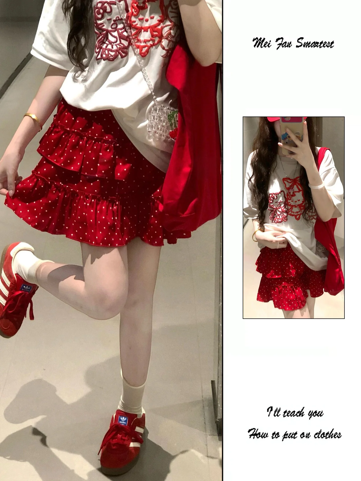 Retro Red Polka Dot Short Skirt Cake Style Women's Summer Spicy Pure Desire Miniature Beautiful Half-length Skirt Korean Style
Retro Red Polka Dot Short Skirt Cake Style Women's Summer Spicy Pure Desire Miniature Beautiful Half-length Skirt Korean Style