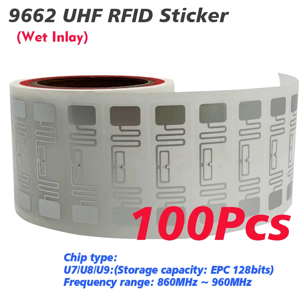 9662 UHF RFID Sticker Wet Inlay RFID UHF Tags Sticker 860-960MHz Long Range U8/U9 Lable Adhesive for Sports Timing Race Vehicle
9662 UHF RFID Sticker Wet Inlay RFID UHF Tags Sticker 860-960MHz Long Range U8/U9 Lable Adhesive for Sports Timing Race Vehicle
