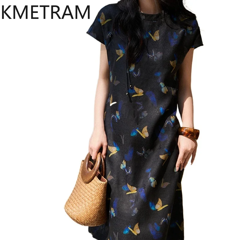 KMETRAM 91.8% Mulberry Silk Dresses for Women 26MM Xiangyun Sha Midi Dress Elegant Print Frocks Summer Woman Clothing 2026 원피스
KMETRAM 91.8% Mulberry Silk Dresses for Women 26MM Xiangyun Sha Midi Dress Elegant Print Frocks Summer Woman Clothing 2026 원피스