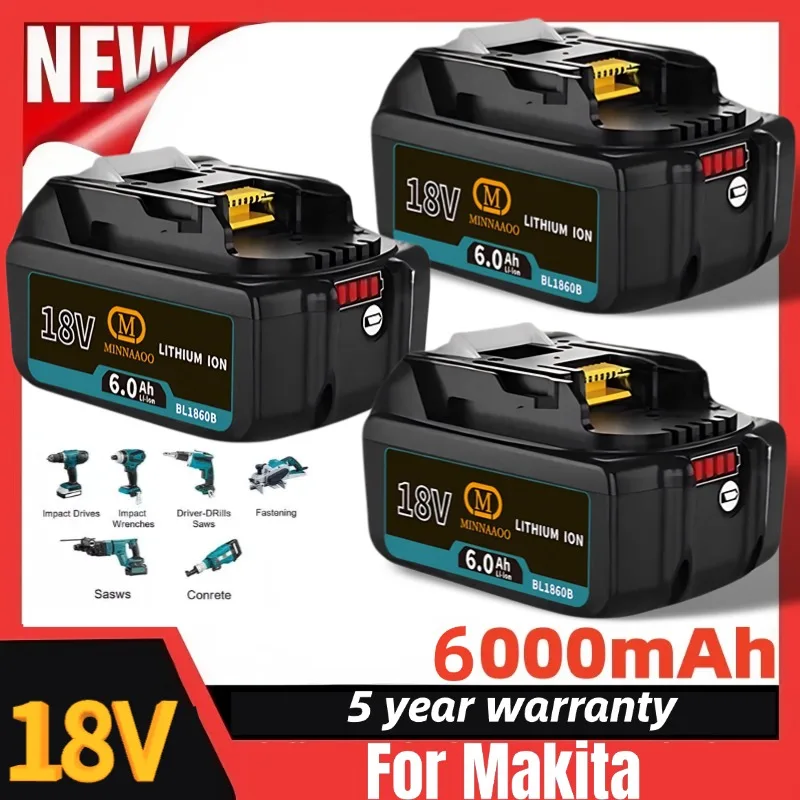 100% подлинный аккумулятор для Makita 18 В, литий-ионный аккумулятор 6,0 Ач BL1860B BL1850 BL1840 Замена аккумуляторных электроинструментов и дрелей
100% подлинный аккумулятор для Makita 18 В, литий-ионный аккумулятор 6,0 Ач BL1860B BL1850 BL1840 Замена аккумуляторных электроинструментов и дрелей