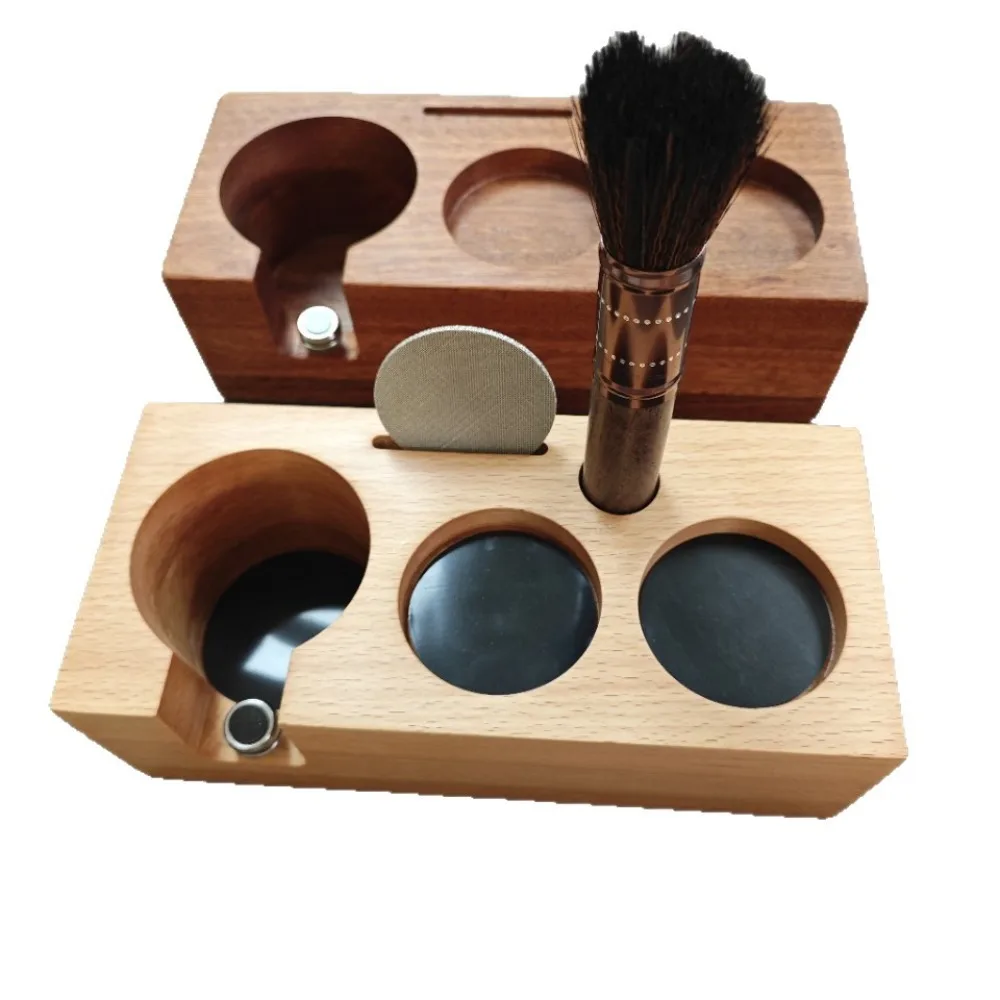 Многофункциональная деревянная станция для темперовки кофе 3-в-1: держатель для темпера 51/53/58 мм, нескользящая подставка, регулируемая высота, держатель для портафильтра, подставка для воды
Многофункциональная деревянная станция для темперовки кофе 3-в-1: держатель для темпера 51/53/58 мм, нескользящая подставка, регулируемая высота, держатель для портафильтра, подставка для воды