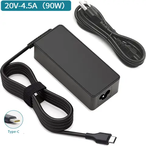 90W USB-C Charger for HP Spectre x360 Dell  TDK33 Lenovo ThinkPad T480 T480s T580 T580s IdeaPad Yoga Laptop Power Adapter Supply