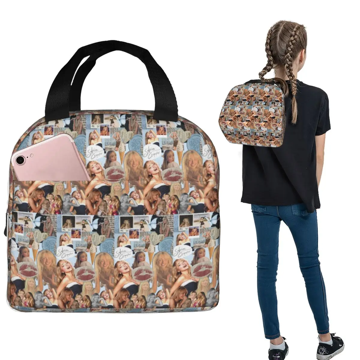Sabrina Carpenter Insulated Lunch Bag for Women Kids Leakproof Food Boxes Thermal Lunch Box Tote
Sabrina Carpenter Insulated Lunch Bag for Women Kids Leakproof Food Boxes Thermal Lunch Box Tote