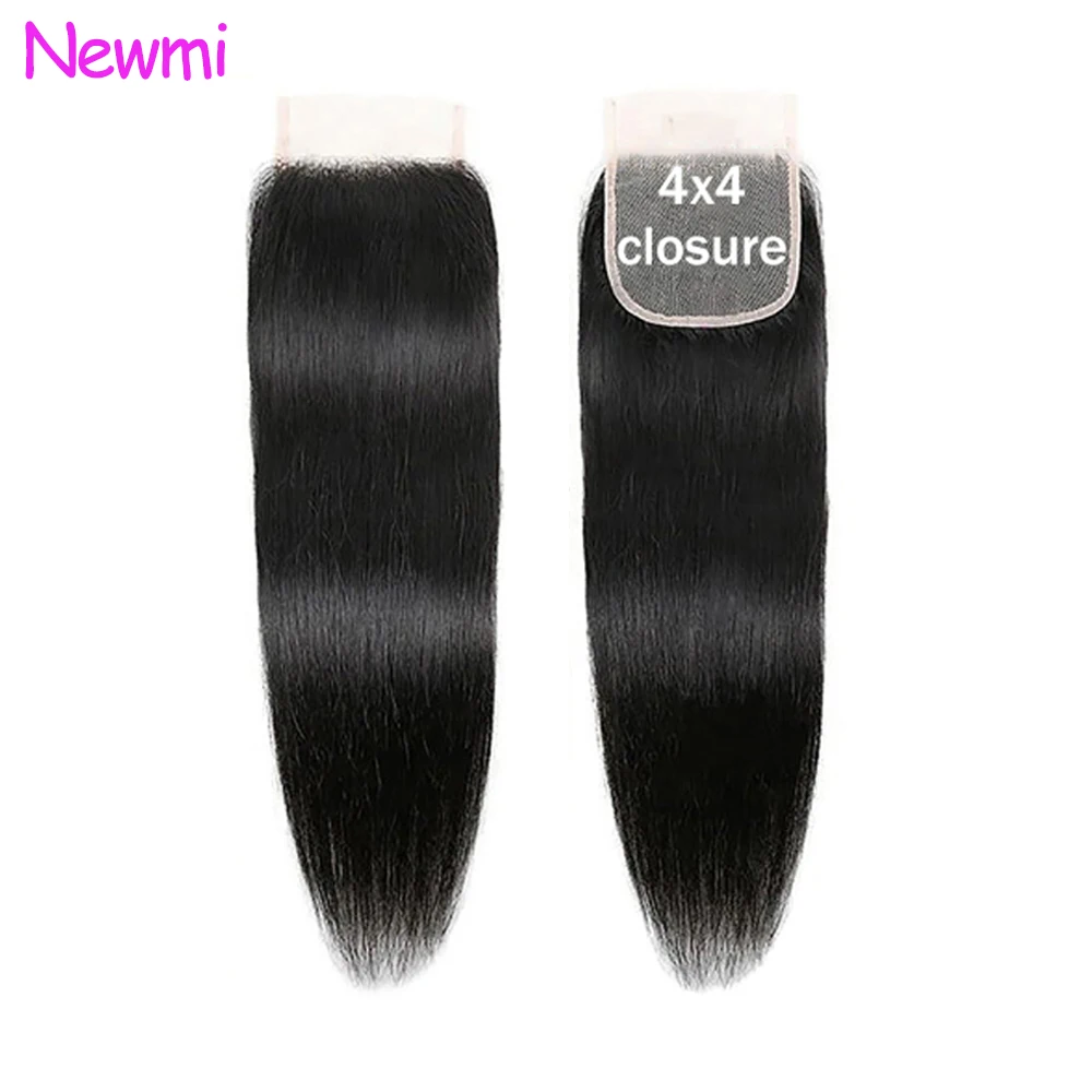 Newmi Straight 4x4 Lace Closure Transparent Swiss Lace 12A Brazilian 100% Human Hair Extensions Pre Plucked with Baby Hair
Newmi Straight 4x4 Lace Closure Transparent Swiss Lace 12A Brazilian 100% Human Hair Extensions Pre Plucked with Baby Hair