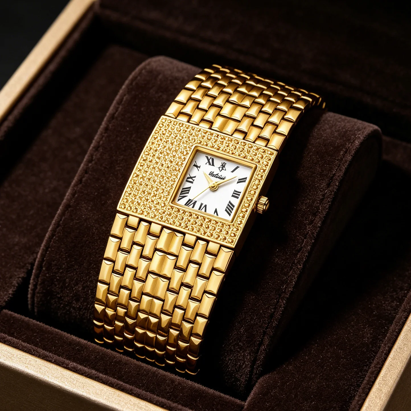 YaLaLuSi Tonneau Square Full Rhinestone Women Watch Black Dial Double Halo Crystal Bezel Multi-Row Gold Link Bracelet Ladies Quartz Dress Wristwatch
YaLaLuSi Tonneau Square Full Rhinestone Women Watch Black Dial Double Halo Crystal Bezel Multi-Row Gold Link Bracelet Ladies Quartz Dress Wristwatch