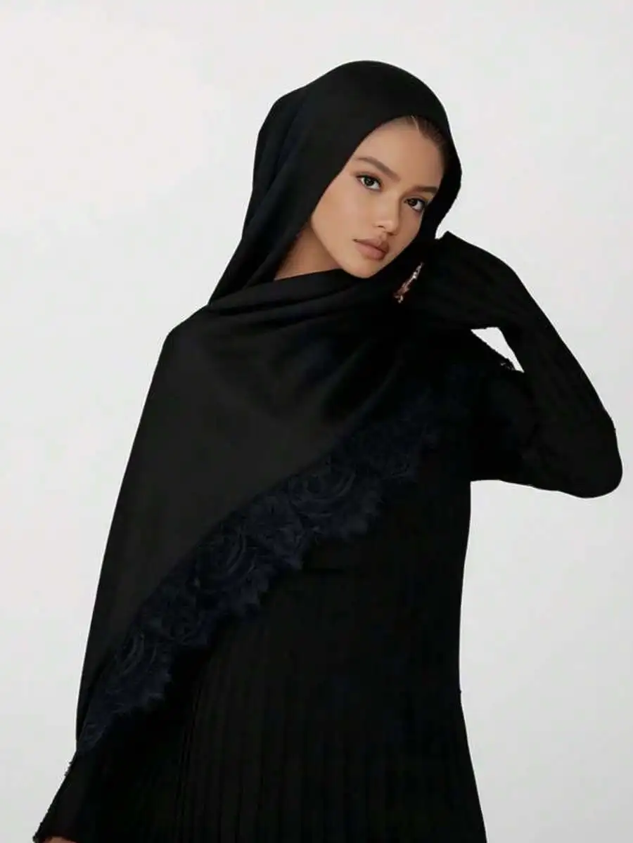 1pc Fashion Long Lace Trim Scarf, Breathable Outdoor Headscarf Shawl For Women, Everyday Wear, Clothing Accessory, Birthday Gift
1pc Fashion Long Lace Trim Scarf, Breathable Outdoor Headscarf Shawl For Women, Everyday Wear, Clothing Accessory, Birthday Gift