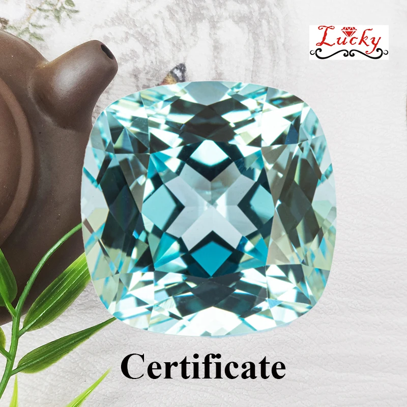 Lab Grown Sapphire Square Cushion Shape Aquamarine Charm Beads for Diy Jewelry Making Earrings Ring Selectable AGL Certificate
Lab Grown Sapphire Square Cushion Shape Aquamarine Charm Beads for Diy Jewelry Making Earrings Ring Selectable AGL Certificate