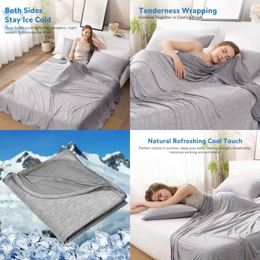 Cooling Blankets for Hot Sleepers - Summer Blanket Thin Lightweight Breathable Soft Double Side Enhanced Cooling for Bed Couch
Cooling Blankets for Hot Sleepers - Summer Blanket Thin Lightweight Breathable Soft Double Side Enhanced Cooling for Bed Couch