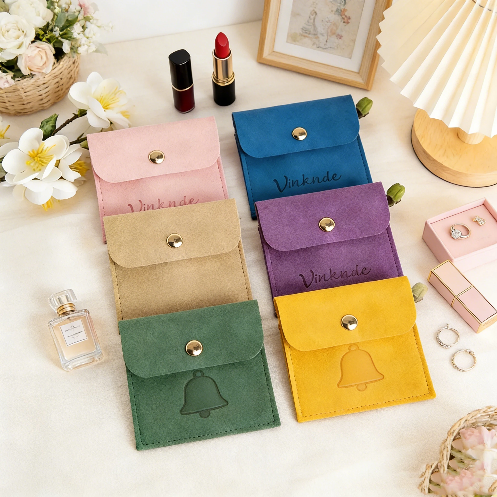 100 шт. индивидуальных мешочков из микрофибры с логотипом на кнопке для хранения ювелирных изделий: серег, ожерелий, колец
100 шт. индивидуальных мешочков из микрофибры с логотипом на кнопке для хранения ювелирных изделий: серег, ожерелий, колец